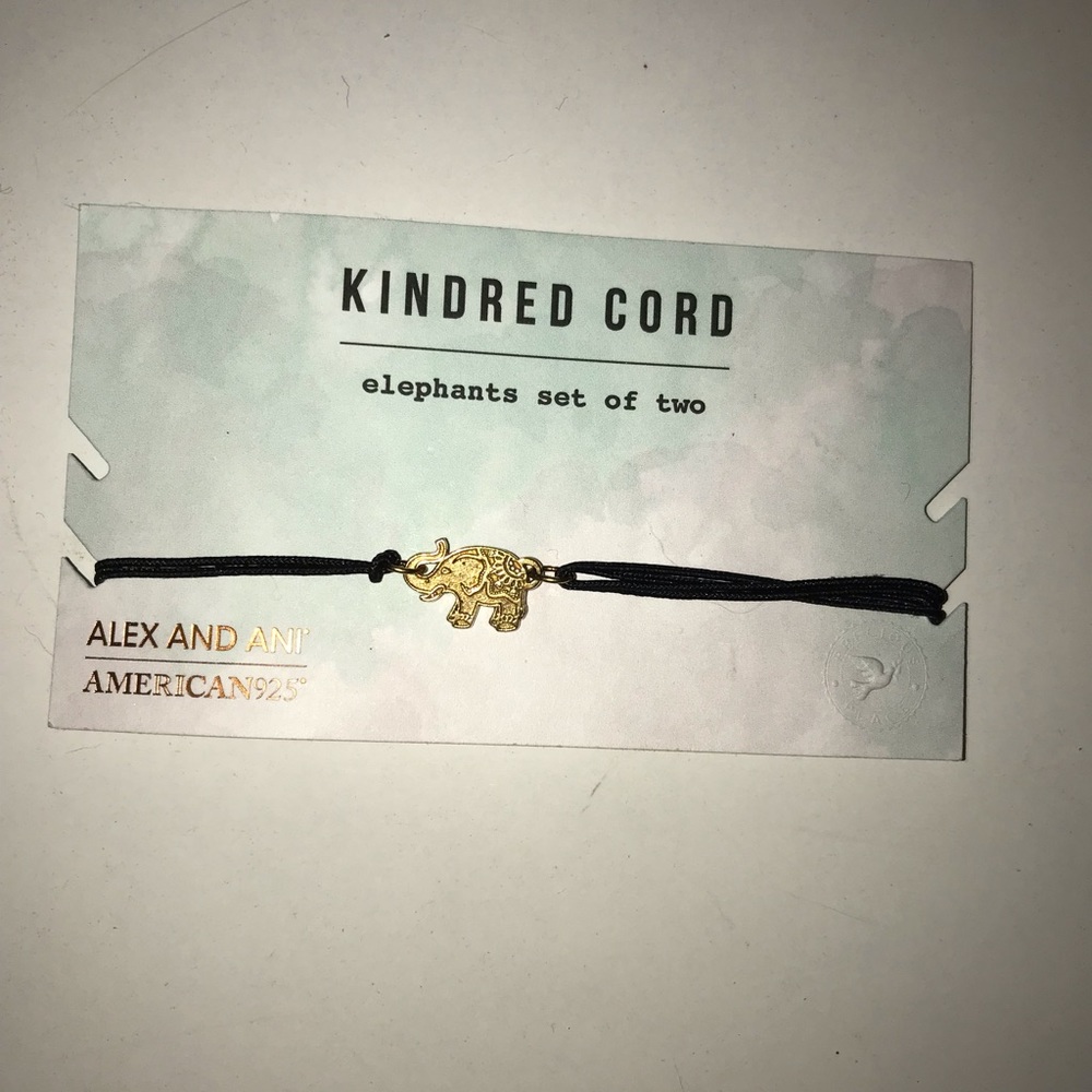 Alex and Ani cord elephant bracelet